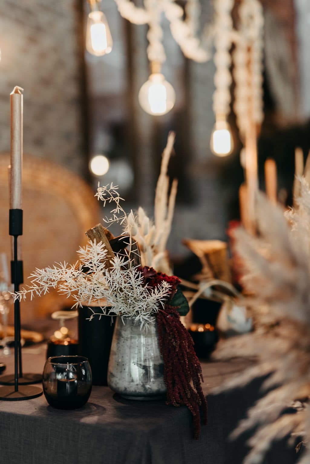 Dark moody wedding decor - 1